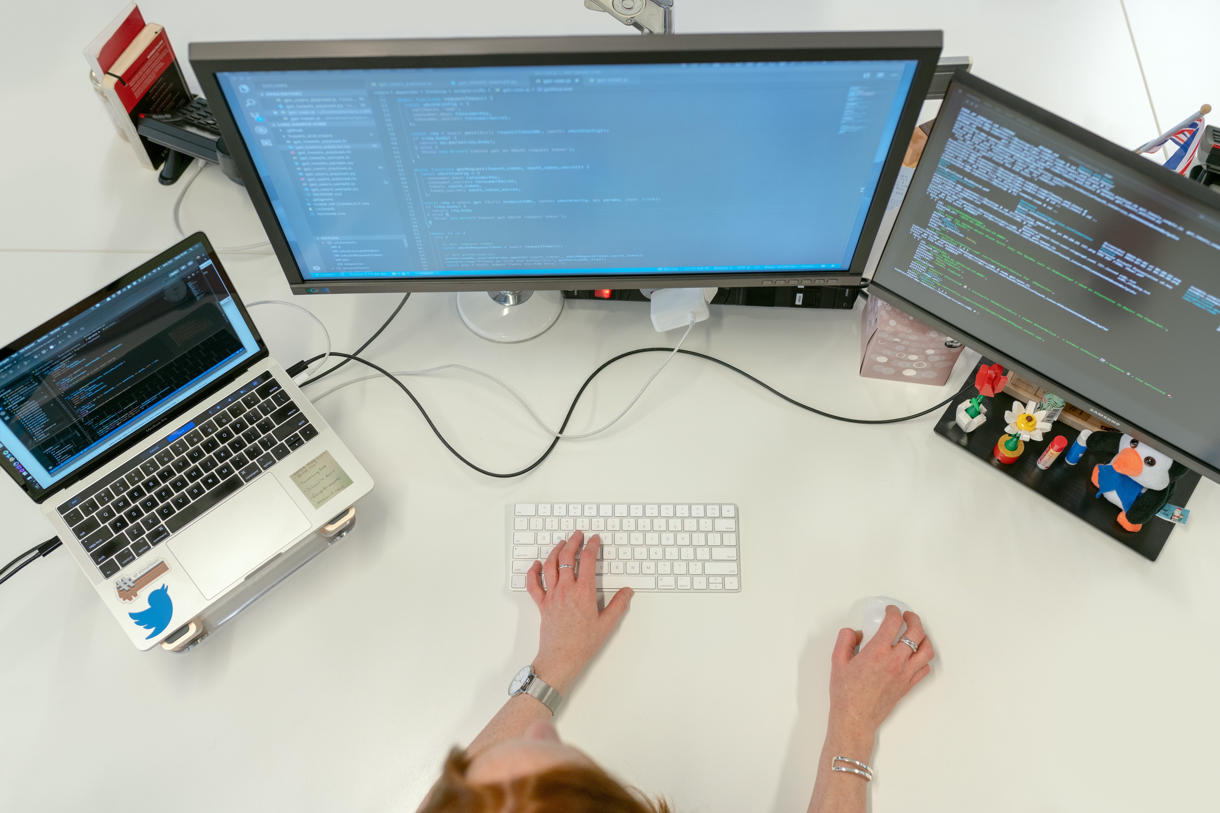 Woman at computer. Image via Unsplash.